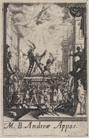 KG 10107
<br/>
Martyrium Andreas ("Kleine Apostelserie")
<br/>
<em>Callot, Jacques (1592 - 1635)</em>
